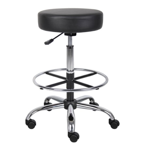 Boss Caressoft Medical Drafting Stool, Black